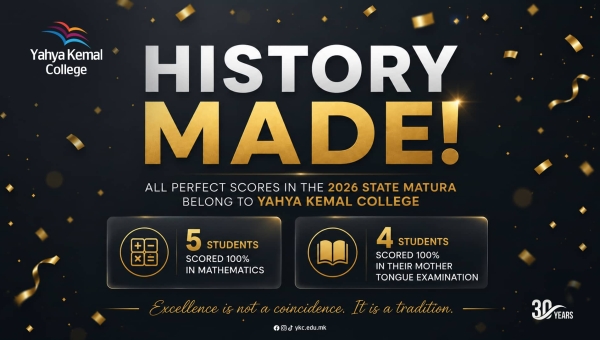 Yahya Kemal College Achieves All Perfect Scores in the 2026 State Matura